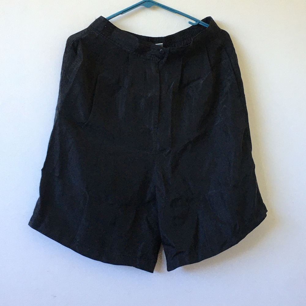 100% Silk High Rise Shorts size M black